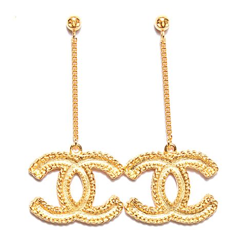 chanel tag drop earrings|chanel cc earrings original.